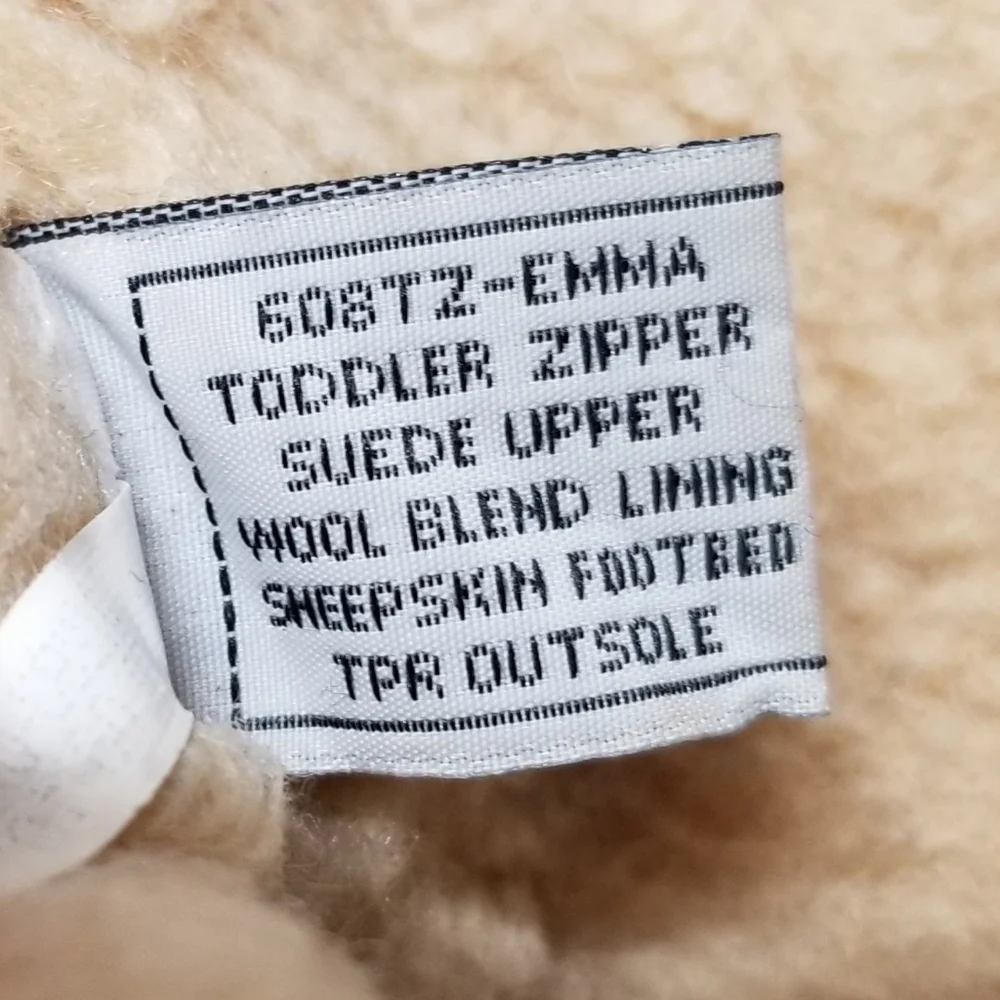 Bearpaw Emma Toddler Zipper Suede & Sherpa Winter Boots in Ash Gray 12